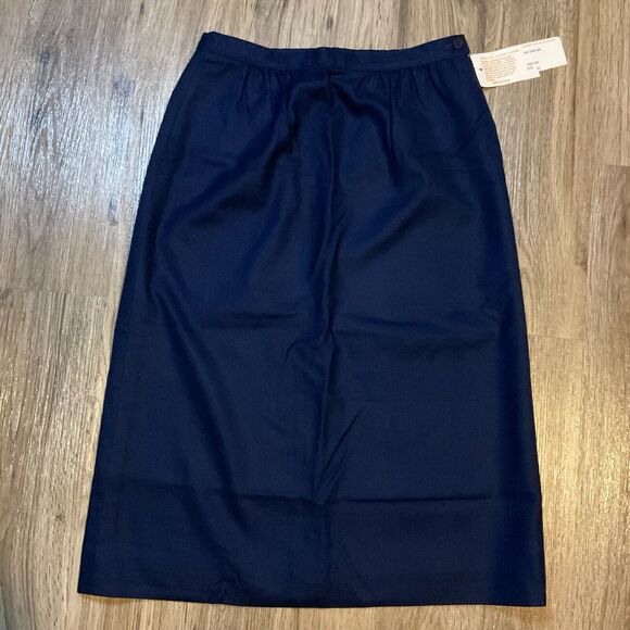 Pendleton Blue A-Line Skirt Womens Made in U.S.A. 100% Wool Lined Size 8 Pockets - Picture 1 of 9